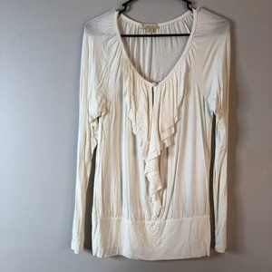 Sheer Forever 21 Ruffle Blouse